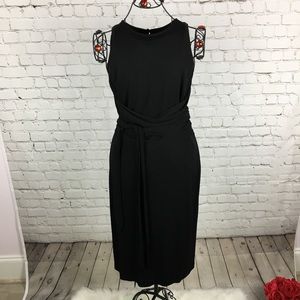 Lauren Ralph Lauren Black Wrap Dress Sz L